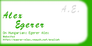 alex egerer business card